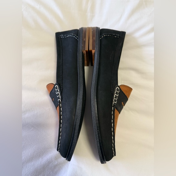 Sperry | Women's 8.5 | Seaport Two Tone Black Tan Penny Loafers STS88971 EUC - Picture 6 of 8